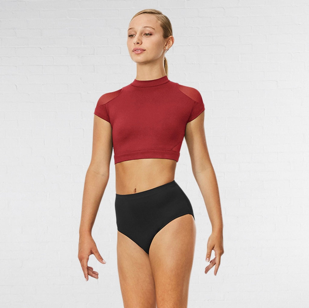 Hanae Keyhole Back Cap Sleeved Crop Top