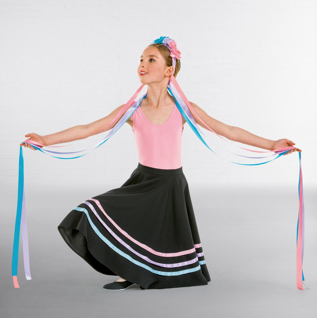 GRADE 3 EXAM PROP - Floral Long Ribbon Headdress Pastel