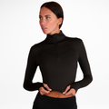 Long Sleeve 3/4 Zip Crop Top
